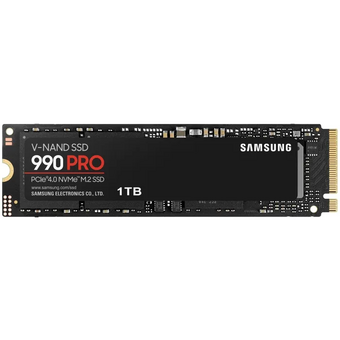  SSD Samsung 990 Pro Black (MZ-V9P1T0B/AM) M.2 2280 1TB PCI-E 4.0 x4, V-NAND 3-bit MLC, 7450/6900, 600TBW 