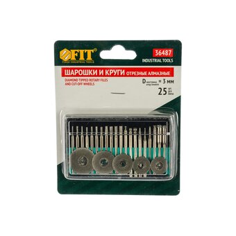  Шарошки и круги отрезные с алмазным напылением FIT IT 36487 