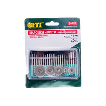  Шарошки и круги отрезные с алмазным напылением FIT IT 36487 