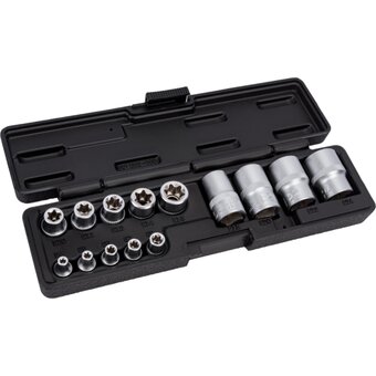  Набор головок Stels 13675 TORX, 14 предметов, 1/4, 3/8, 1/2 