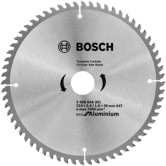  Диск пильный по алюм. Bosch ECO ALU (2608644391) d210мм d(посад.)30мм (циркулярные пилы) 