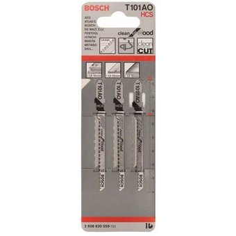  Набор пилок по дереву Bosch T 101 AО 3пред. (лобзики) 2608630559 