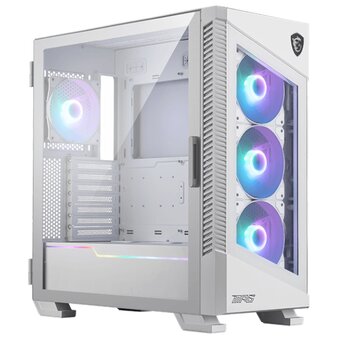 Корпус MSI MPG Velox 100R White (306-7G18W21-809) Global, 2xUSB 3.0, 1xType C, 4x120mm ARGB Fan, ARGB 
