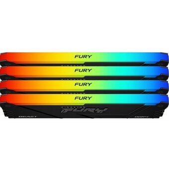  ОЗУ Kingston Fury Beast RGB KF432C16BB12AK4/64 64GB 3200MHz DDR4 CL16 DIMM (Kit of 4) 1Gx8 