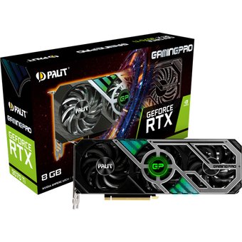  Видеокарта PALIT RTX3070TI 8GB PCIE16 RTX3070TI GAMINGPRO 8G NED307T019P2-1046A 