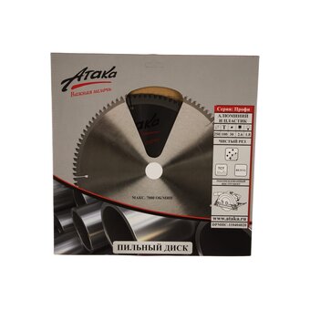  Диск пильный АТАКА 8077860 250*100T*30 алюминий пластик ч/рез профи 