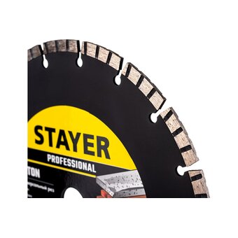  Диск алмазный отрезной по бетону кирпичу плитке STAYER Concrete Professional 3660-230_z02 230 мм 