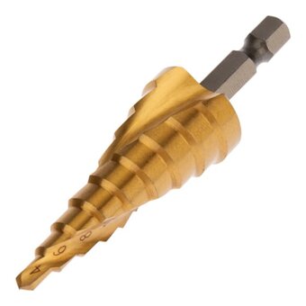  Сверло KRANZ KR-12-6611 по металлу ступенчатое Титан 4,0-20,0мм 76 mm 65 HRC Р6М5 TiN 