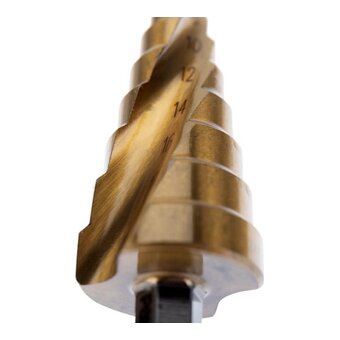 Сверло KRANZ KR-12-6611 по металлу ступенчатое Титан 4,0-20,0мм 76 mm 65 HRC Р6М5 TiN 