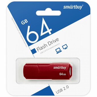  USB-флешка SmartBuy Clue (SB64GBCLU-BG) 64GB Burgundy 