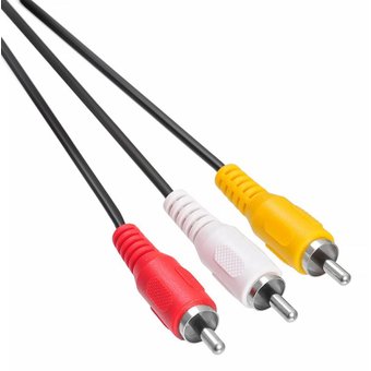  Кабель соединительный аудио-видео Buro 3хRCA (m)/3хRCA (m) 1м черный (BAAC027-1) 