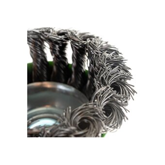 Щетка для УШМ Сибртех 746247 75мм М14, чашка, крученая металлическая проволока 0,5мм   Щетка для УШМ Сибртех 746247 75мм М14, чашка, крученая металлическая проволока 0,5мм