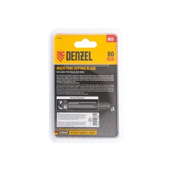  Насадка для МФИ Denzel 782301 отрезная полукруглая, HSS, по металлу и дереву, 80x1,2мм, мелкий зуб 
