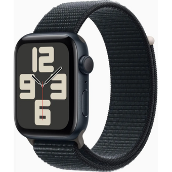 Смарт-часы Apple Watch SE 2023 A2723 (MRE93LL/A) 44мм OLED корп.темная ночь Sport Loop рем.темная ночь разм.брасл. 145-220мм 
