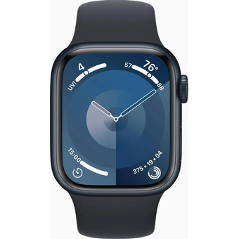  Смарт-часы Apple Watch Series 9 A2978 (MR8W3LL/A) 41мм OLED корп.темная ночь рем.темная ночь разм.брасл. S/M 