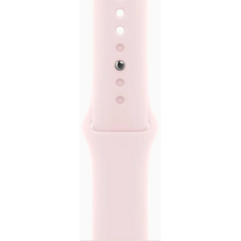  Смарт-часы Apple Watch Series 9 A2978 (MR933LL/A) 41мм OLED корп.розовый Sport Band рем.светло-розовый разм.брасл. S/M 