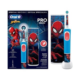  Электрическая зубная щетка ORAL-B Vitality D103 Spiderman (8006540773567) 