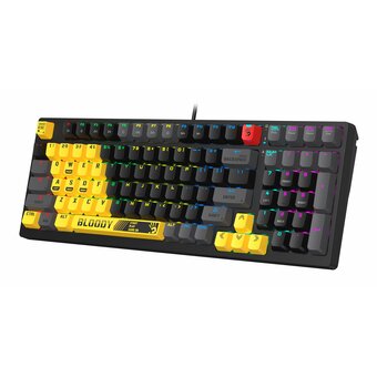  Клавиатура A4Tech Bloody S98 Sports Lime желтый/серый USB for gamer LED 