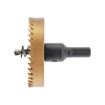  Коронка Denzel 724121 по металлу HSS 65мм, нитридтитановое покрытие 