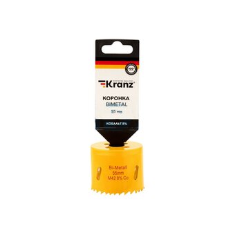  Коронка Kranz KR-92-0229 Bimetal 55мм 