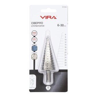  Сверло ступенчатое VIRA 551630 6-30 мм 