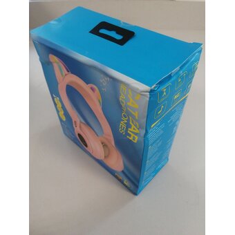  УЦ Наушники bluetooth полноразмерные Borofone BO18 Cat ear, pink (плохая упаковка) 