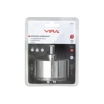  Коронка алмазная по керамике VIRA 559510 70 мм 
