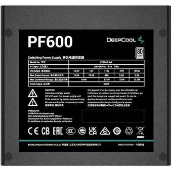  Блок питания Deepcool PF600 (R-PF600D-HA0B-EU) 600w, 80 Plus (711391) 