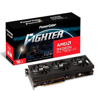 Видеокарта PowerColor AMD Radeon RX 7800XT (RX7800XT 16G-F/OC) PCI-E 4.0 16384Mb 256 GDDR6 2075/20000 HDMIx1 DPx3 HDCP Ret 