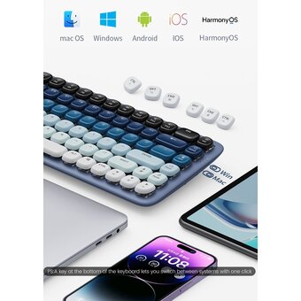  Клавиатура механическая Ugreen KU101 15226 FUN + Mechanical Keyboard USB-C Bluetooth Blue 