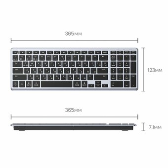  Клавиатура беспроводная Ugreen KU005 (15956) Ultra Slim Wireless Keyboard 