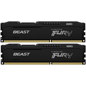 ОЗУ Kingston KF318C10BBK2/16 Fury Beast Black 16GB 1866MHz DDR3 CL10 DIMM (Kit of 2) Fury Beast 