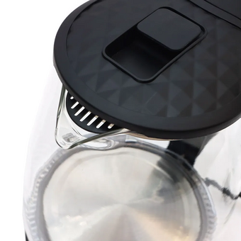  Чайник DOMO SML1802 (SML1802GL) стекло/пластик прозрачный/черный 