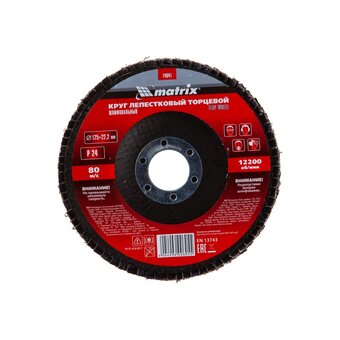  Круг лепестковый торцевой Matrix 74041 P24, 125х22,2 мм 