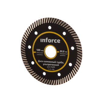  Диск алмазный турбо ультротонкий для УШМ Inforce 11-01-496 