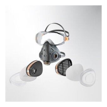  Полумаска Jeta Safety Air optics 9500-L с очками 