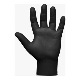  Перчатки Jeta Safety JSN 50 Natrix BL 09/L нескользящие одноразовые нитриловые черный р.L 0,15мм 25 пар 