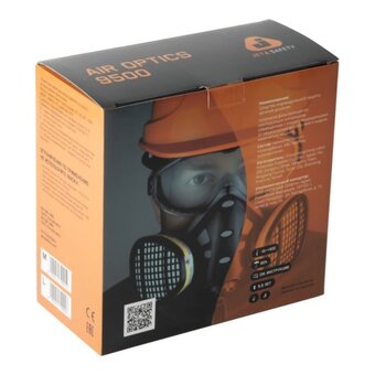  Полумаска Jeta Safety Air optics 9500-L с очками 