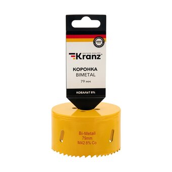  Коронка Kranz KR-92-0239 Bimetal 79мм 
