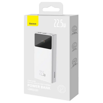  Внешний аккумулятор Baseus PPXJ080002 Star-Lord Digital Display Fast Charge 20000mAh 22.5W White 