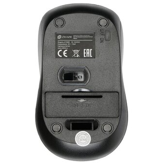  Мышь Oklick 675MW черный/красный оптическая (800dpi) беспроводная USB (2but) 