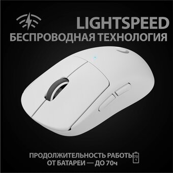 Мышь LOGITECH Pro X Superlight 910-005943 игровая беспроводная белый 