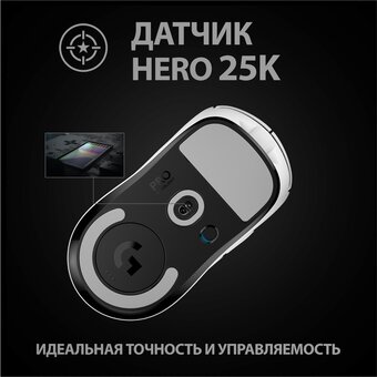  Мышь LOGITECH Pro X Superlight 910-005943 игровая беспроводная белый 