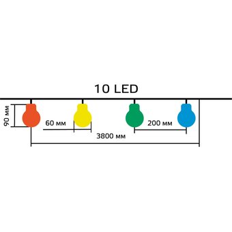  Гирлянда Gauss Solar GS035 нить шарики дл.3.8м 