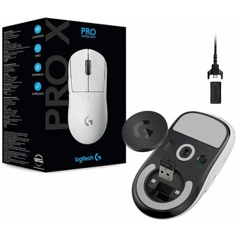  Мышь LOGITECH Pro X Superlight 910-005943 игровая беспроводная белый 