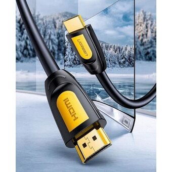  Кабель UGREEN HD101 10130 HDMI Male To Male Round Cable 3m Yellow/Black 