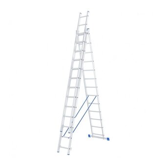  Лестница трехсекционная Сибртех 97823 3х13 ступеней, алюминиевая 