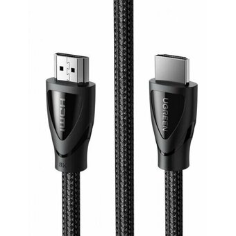 Кабель UGREEN HD140 80403 HDMI 2.1 Male To Male Cable 8K Braided Cable 2m Black 