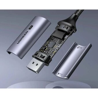  Кабель UGREEN CM556 25157 USB-C to DisplayPort 8K Cable 1m Black/Space Gray 