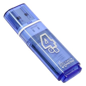  USB-флешка Smartbuy 4Gb Glossy series Blue (SB4GBGS-B) 